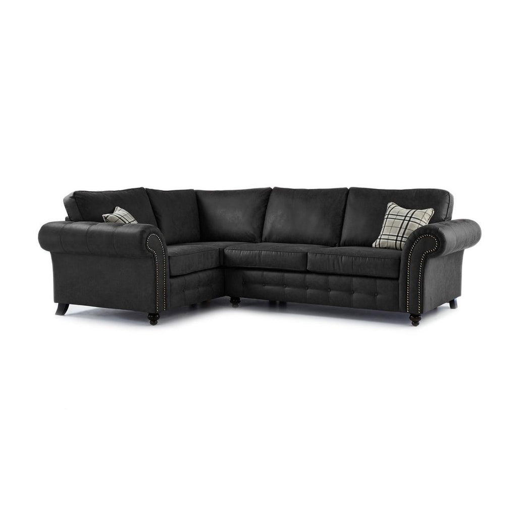 Oakland Black Corner Sofa set