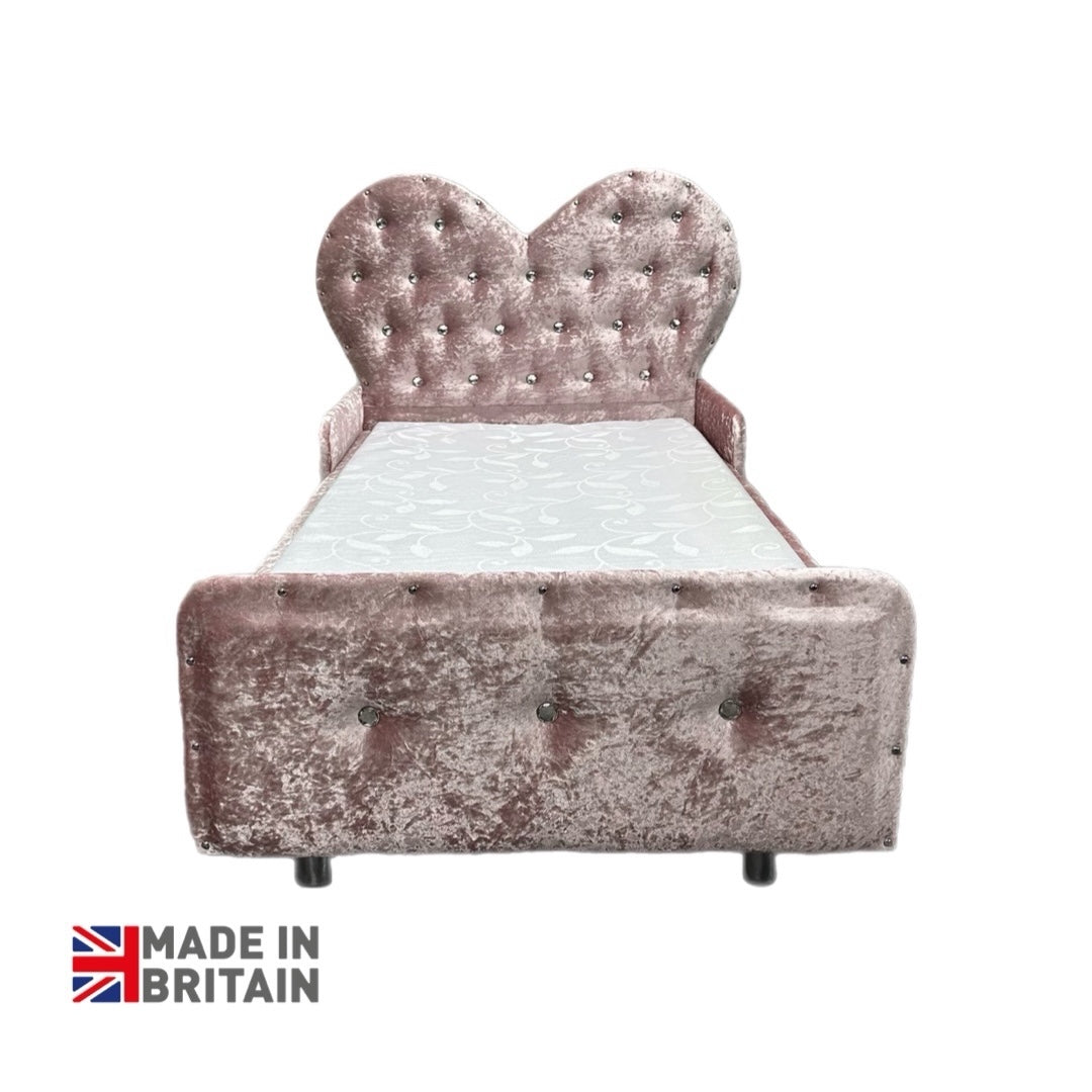 Heart Shaped Toddler/Kids Bed with Mattress